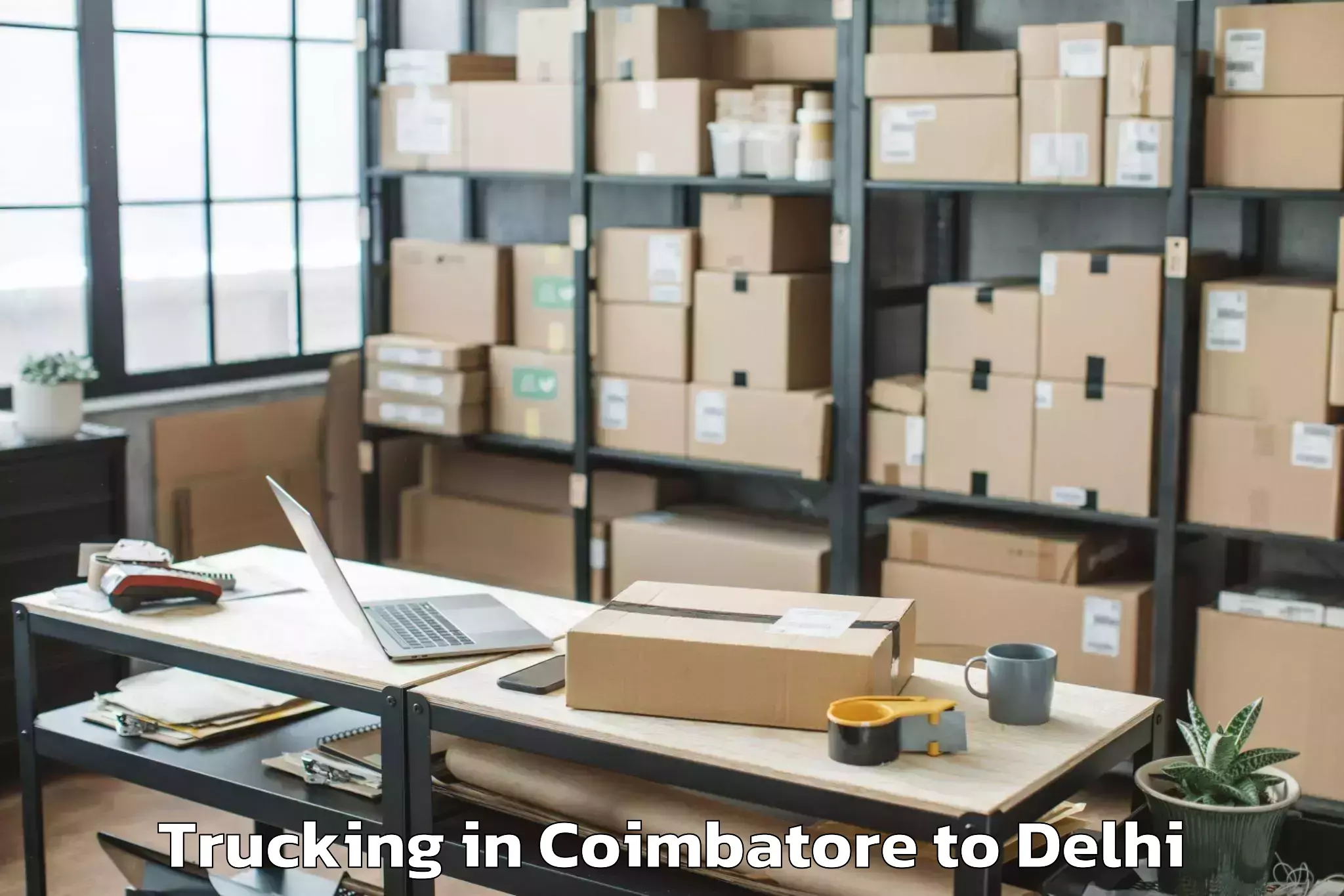 Book Coimbatore to Ramesh Nagar Trucking Online